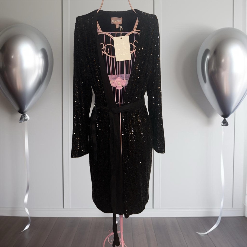 Show Me Your MuMu Black Sequin Duster